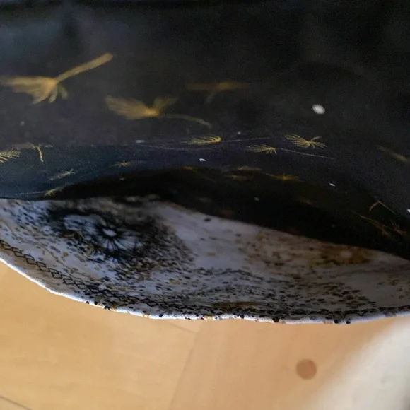 Dandelion Black & White Handmade Bag / Purse - Picture 3 of 4